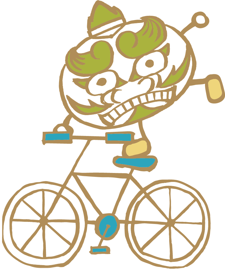 緑オニケンバイ with 自転車